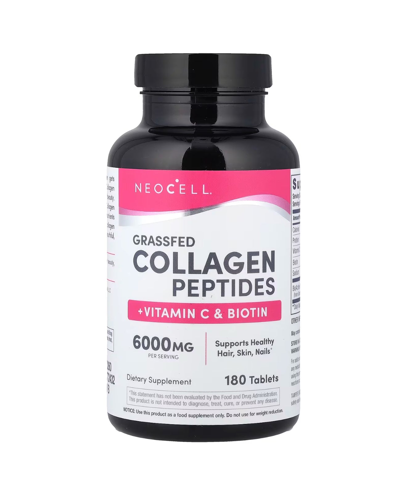 NeoCell Grassfed Collagen Peptides + Vitamin C & Biotin,