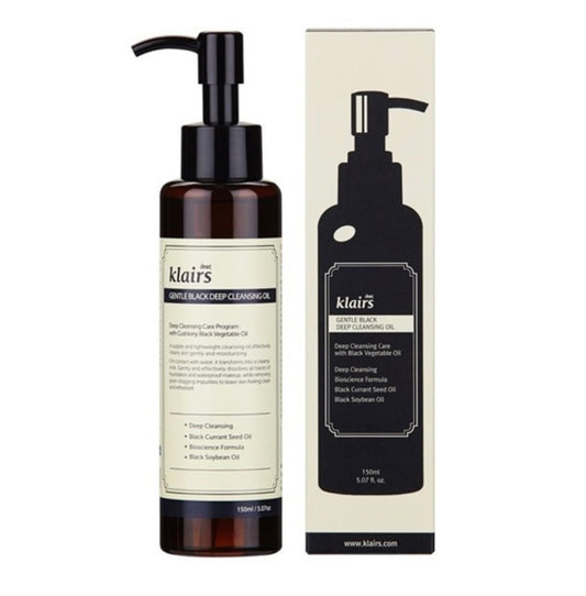 Dear, Klairs - Huile nettoyante profonde Gentle Black 150ml