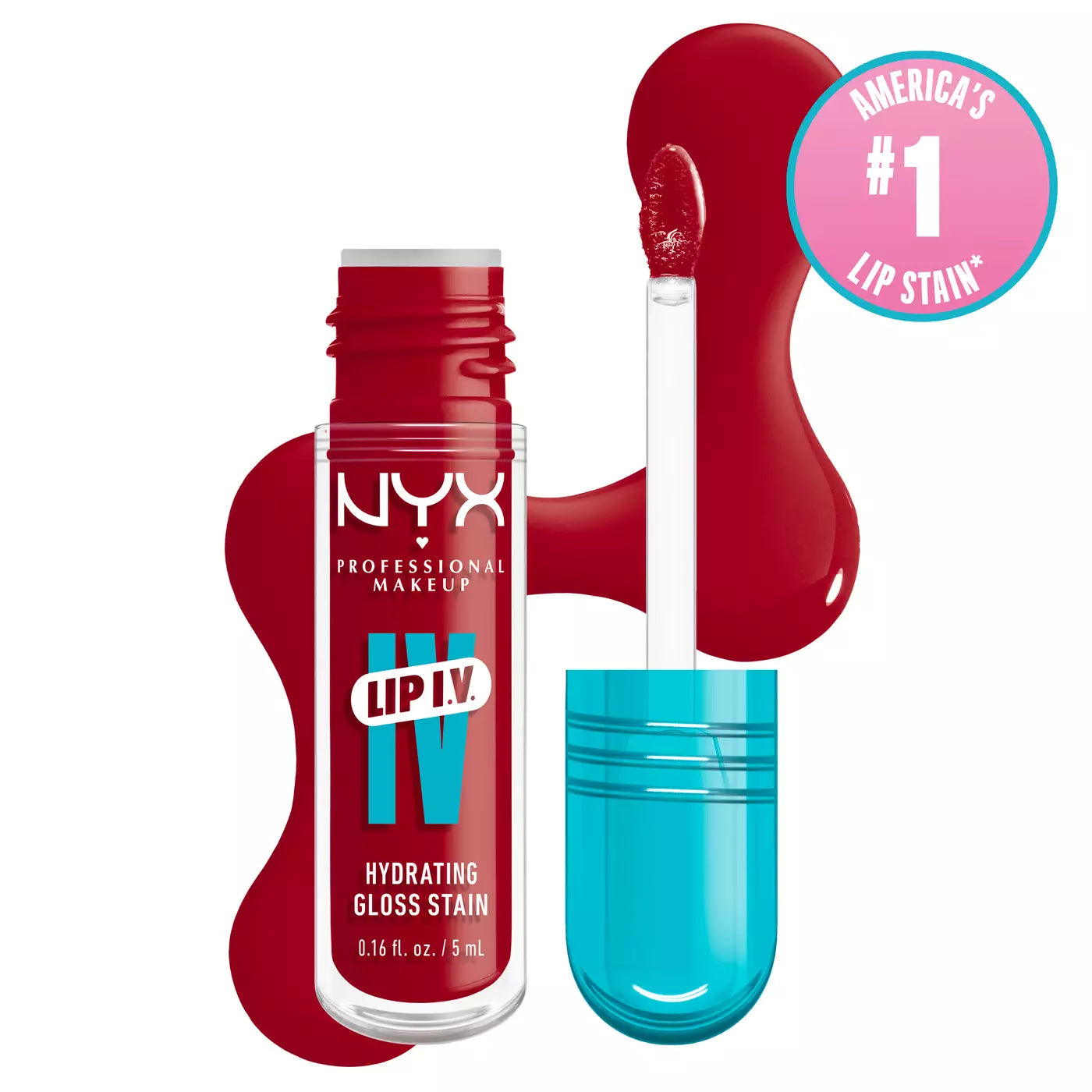 NYX Professional Makeup Lip I.V. Hydrating Lip Gloss Stain 22 cherry drenched