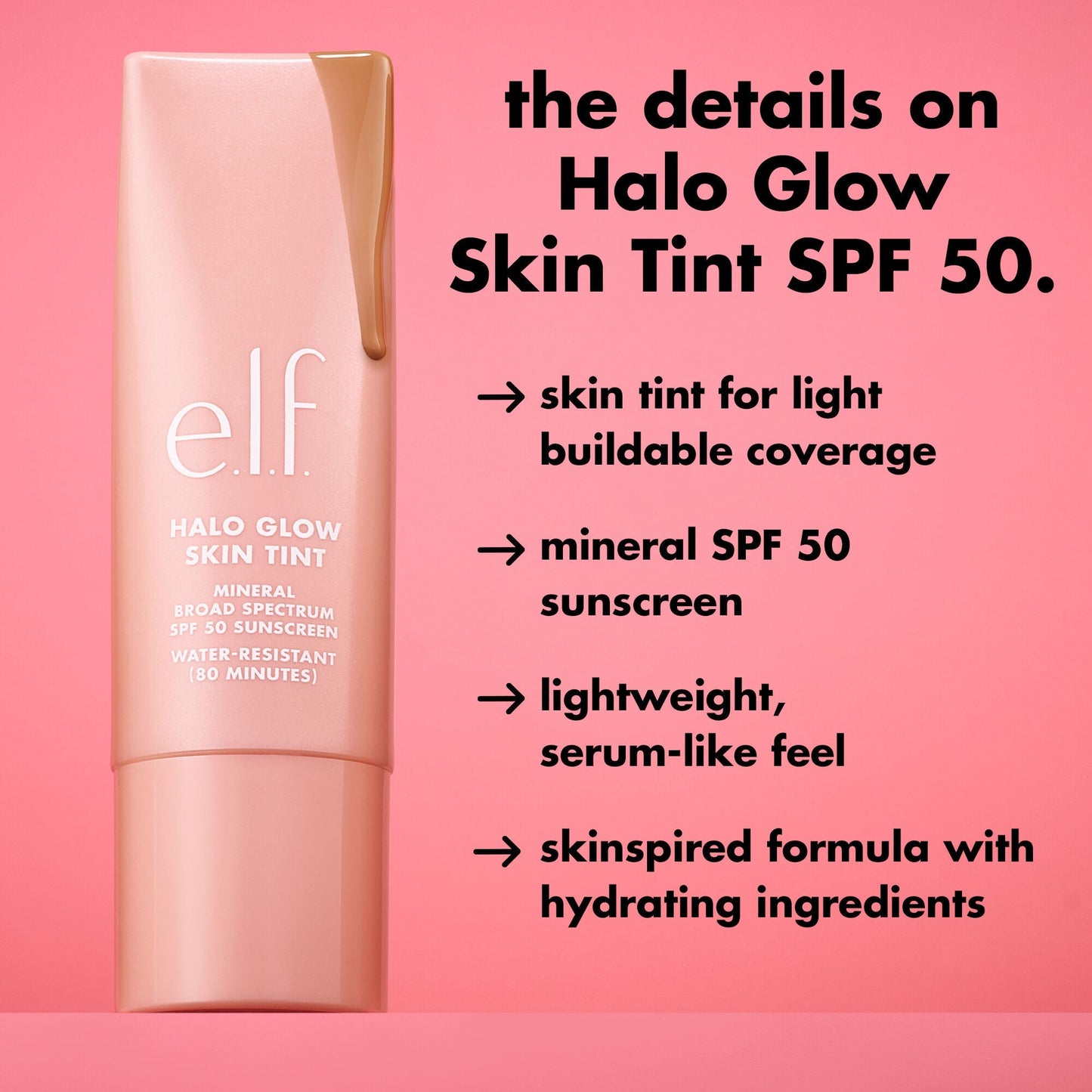 Elf Cosmetics Halo Glow Skin Tint SPF 50