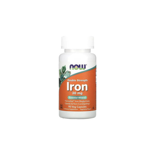 NOW Foods الحديد، 36 ملغ، 90 كبسولة نباتية