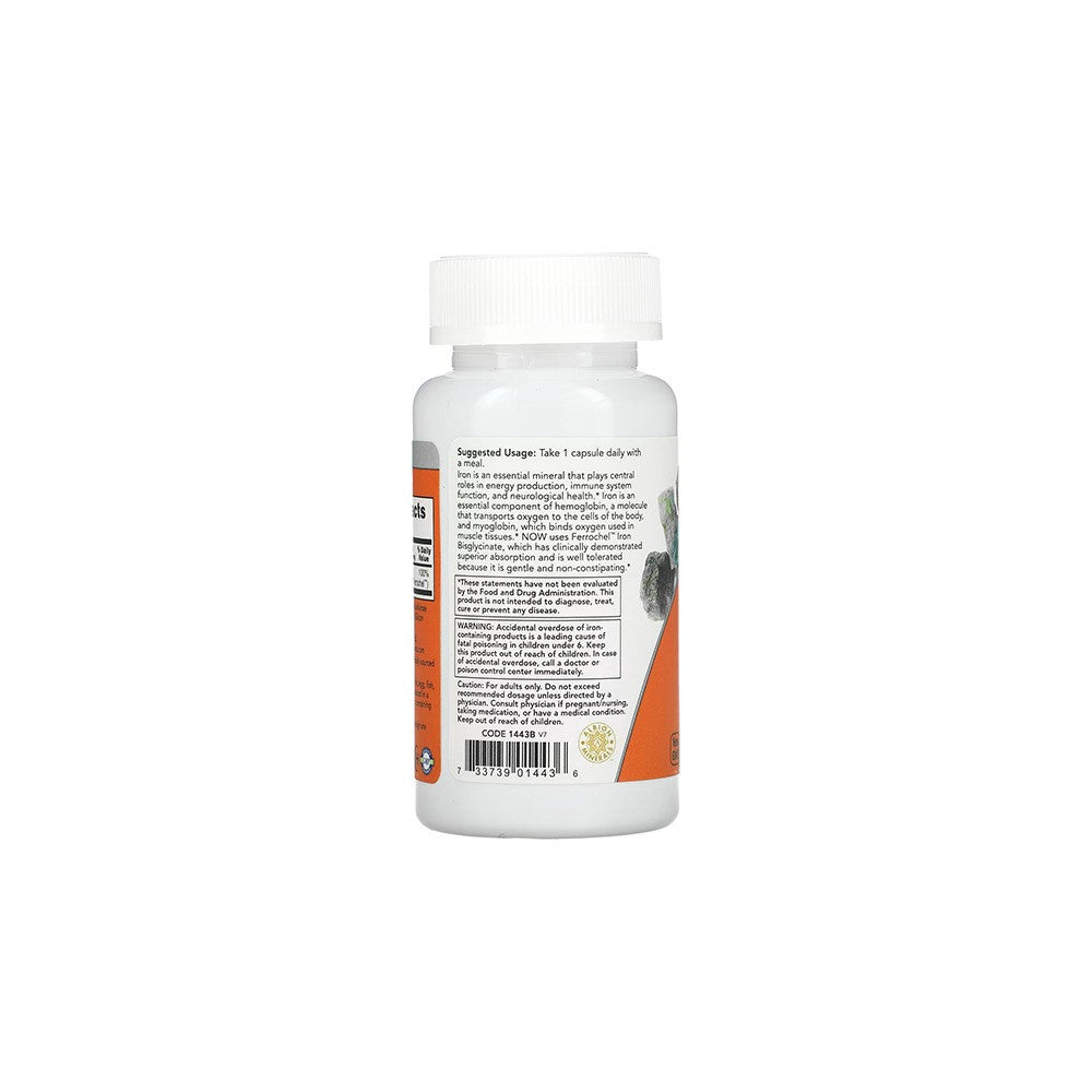 NOW Foods Iron, 18 mg,120 Veg Capsules