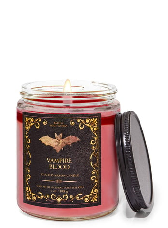 Bath & Body Works Vampire Blood Mason Single Wick Candle