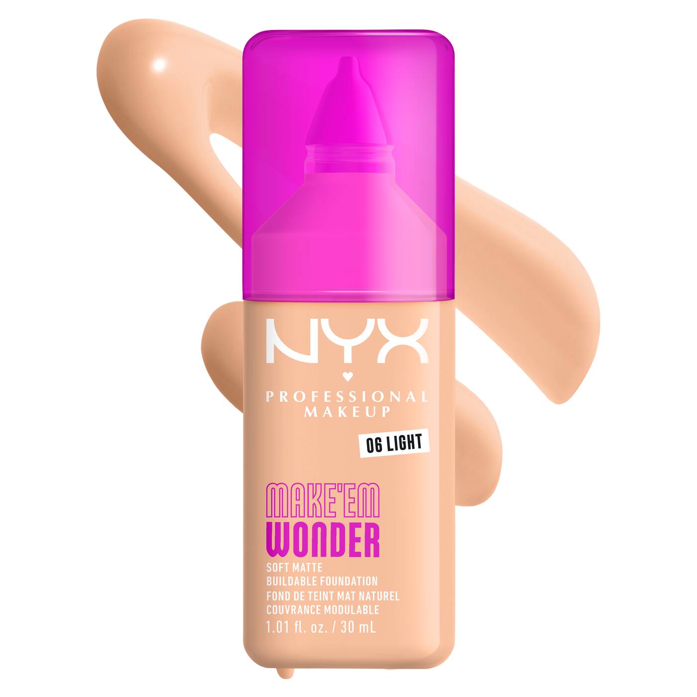 NYX Professional Makeup Make 'EM Wonder, 24H Soft Matte Foundation
