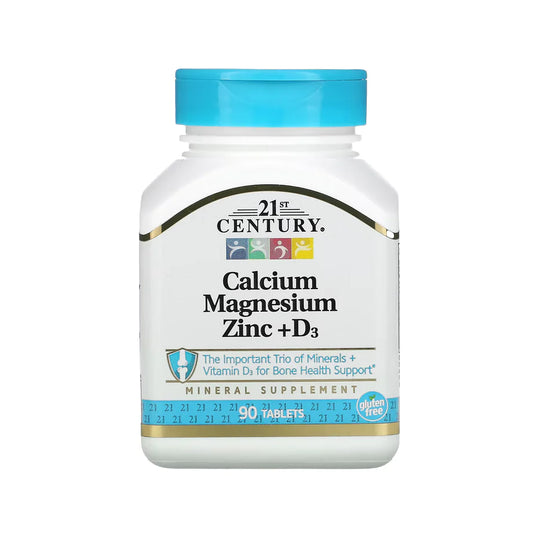 21st Century Calcium Magnesium Zinc + D3 - 90 Tablets