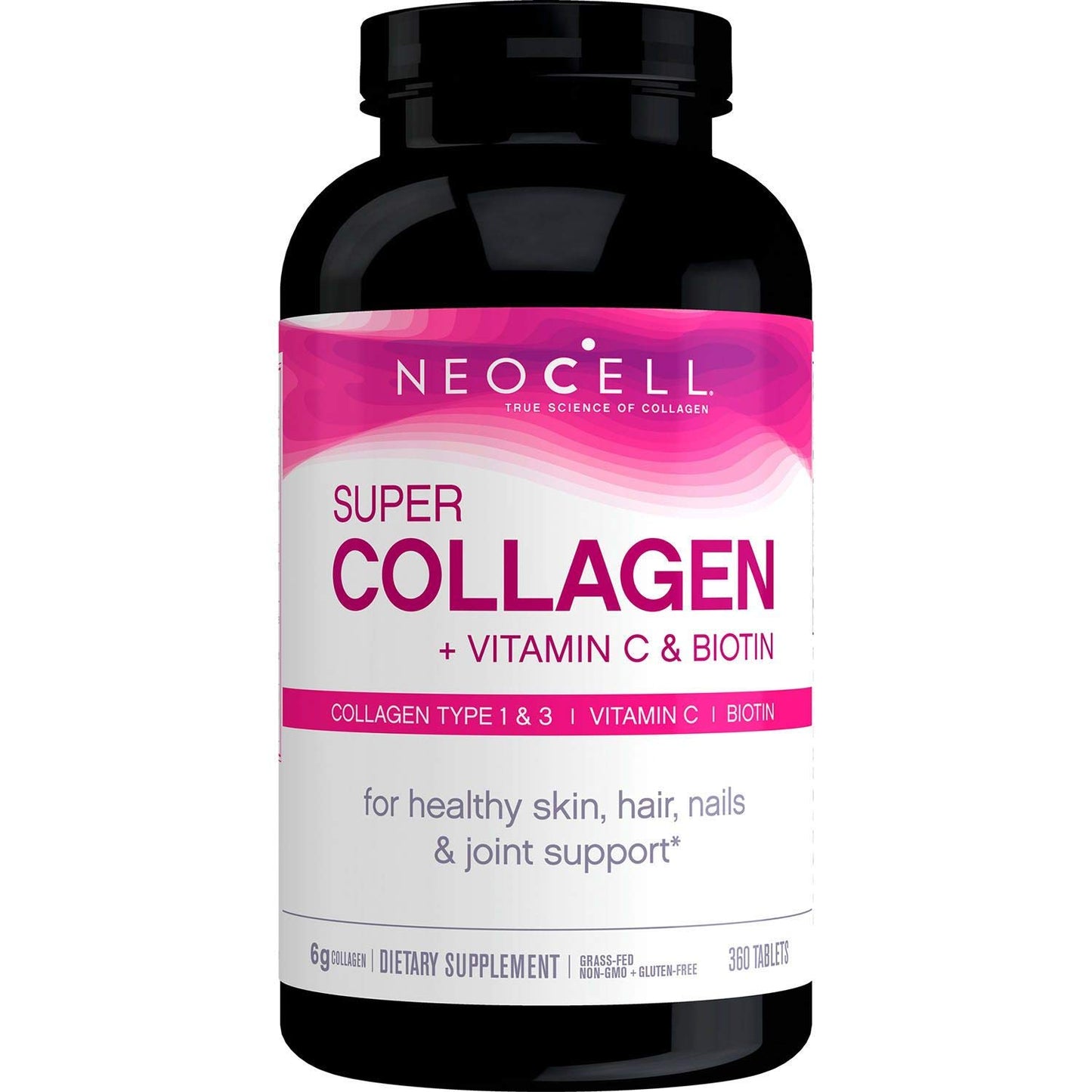 NeoCell Super Collagen Plus Vitamin-C + Biotin - 360 Tablets