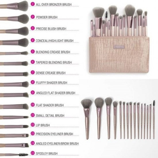 BH Cosmetics Lavish Elegance Makeup Brush Set (Pack of 15)