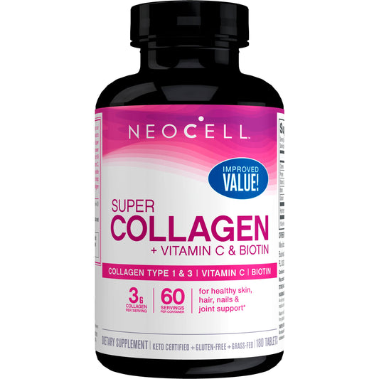 NeoCell, Super Collagen, + Vitamin C & Biotin, 180 Tablets