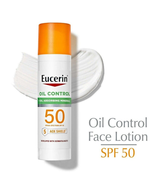 EUCERIN SPF 50 SUN OIL CONTROL FACE SUNSCREEN LOTION OIL ABSORBING