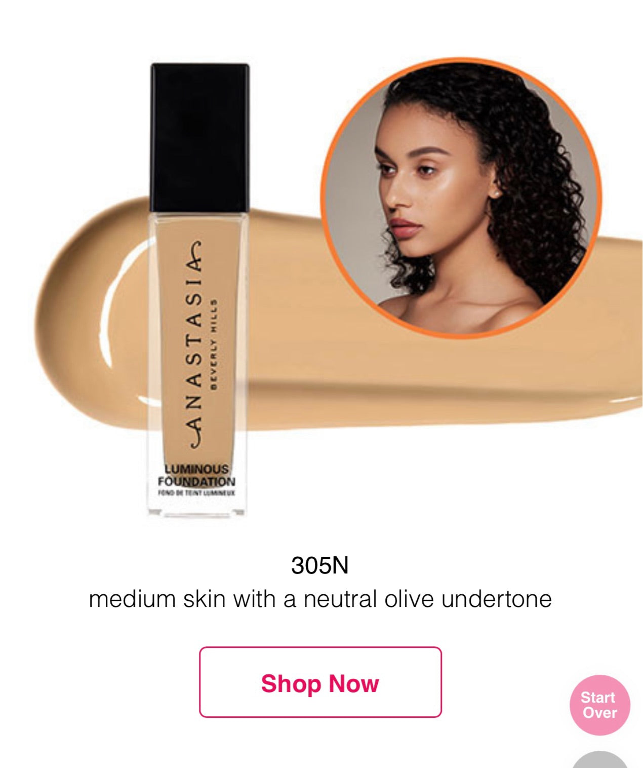 anastasia 305N Le foundation beverly filles hills coin luminous des –