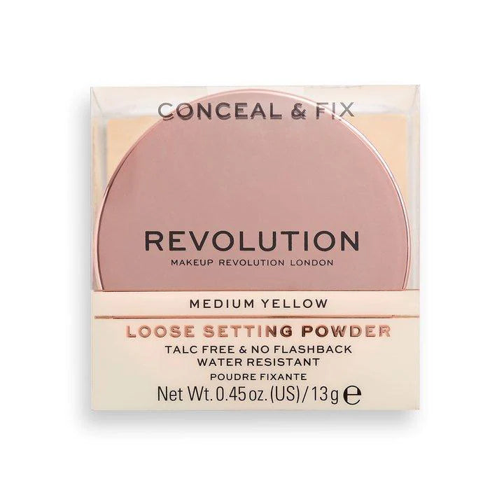 Revolution Conceal & Fix Setting Powder Medium Yellow