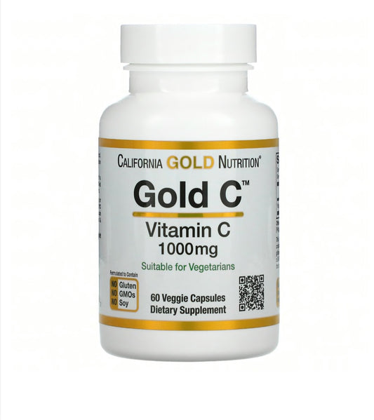 California Gold Nutrition Gold C, Vitamin C, 1,000 mg, 60 Veggie Capsules