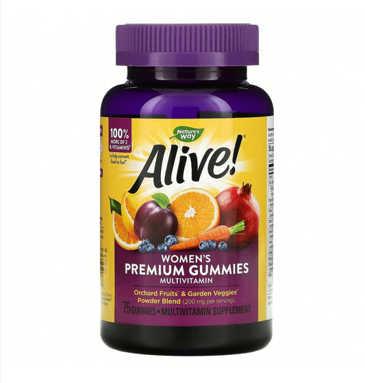 Nature's Way Alive! Women's Premium Gummies, Multiitamin, 75 Gummies