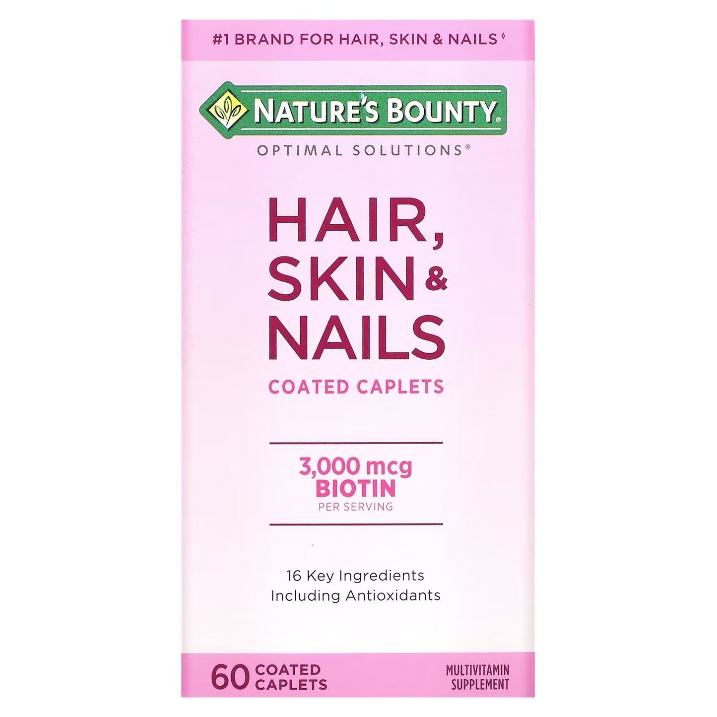 Nature's Bounty Hair Skin And Nails Dietary Supplement 60 Coated Caplets