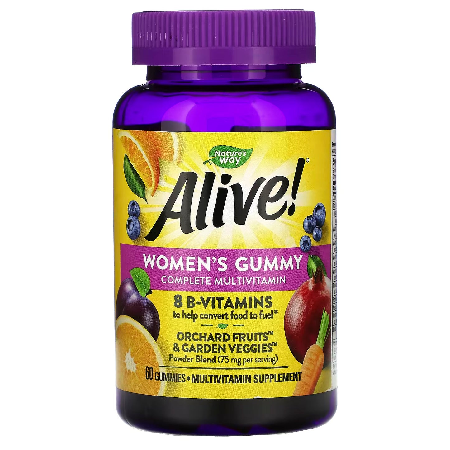Alive! Women's Gummy Complete Multivitamin, Mixed Berry Flavor, 60 Gummies